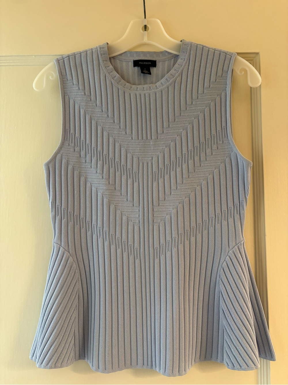Halogen Sleeveless Peplum Sweater